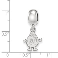 Sterling Silver Rhodium-plated LogoArt Syracuse University Mascot Small Dangle Bead Charm view 4