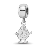 Sterling Silver Rhodium-plated LogoArt Syracuse University Mascot Small Dangle Bead Charm view 1