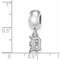 Sterling Silver Rhodium Plated Major League Baseball LogoArt Detroit Tigers Dangle Bead view 3