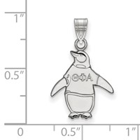 Sterling Silver Rhodium-plated LogoArt Theta Phi Alpha Sorority Symbol Small Pendant view 2