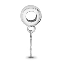 Sterling Silver Rhodium-plated LogoArt University of Alabama Letter a Extra Small Dangle Bead Charm view 2