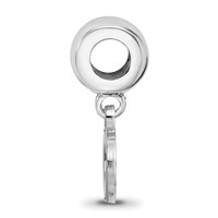 Sterling Silver Rhodium-plated LogoArt University of Georgia Letter G Extra Small Dangle Bead Charm view 2