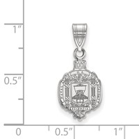 Sterling Silver Rhodium-plated LogoArt US Naval Academy Medium Crest Pendant view 2