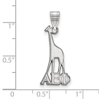 Sterling Silver Rhodium-plated LogoArt Alpha Epsilon Phi Sorority Symbol Medium Pendant view 2