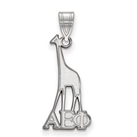 Sterling Silver Rhodium-plated LogoArt Alpha Epsilon Phi Sorority Symbol Medium Pendant view 1