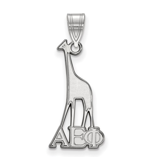 Sterling Silver Rhodium-plated LogoArt Alpha Epsilon Phi Sorority Symbol Medium Pendant