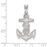 Sterling Silver Rhodium-plated LogoArt Alpha Sigma Tau Sorority Symbol Medium Pendant view 2