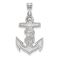 Sterling Silver Rhodium-plated LogoArt Alpha Sigma Tau Sorority Symbol Medium Pendant view 1