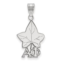 Sterling Silver Rhodium-plated LogoArt Alpha Phi Sorority Symbol Medium Pendant view 1