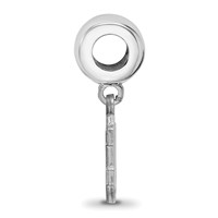 Sterling Silver Rhodium-plated LogoArt Auburn University A-u Small Dangle Bead Charm view 2