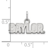 Sterling Silver Rhodium-plated LogoArt Baylor University Extra Small Pendant view 3