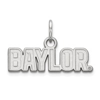 Sterling Silver Rhodium-plated LogoArt Baylor University Extra Small Pendant view 1