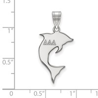 Sterling Silver Rhodium-plated LogoArt Delta Delta Delta Sorority Symbol Medium Pendant view 2