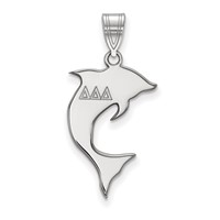 Sterling Silver Rhodium-plated LogoArt Delta Delta Delta Sorority Symbol Medium Pendant view 1