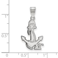 Sterling Silver Rhodium-plated LogoArt Delta Gamma Sorority Symbol Medium Pendant view 2