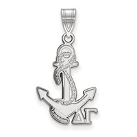 Sterling Silver Rhodium-plated LogoArt Delta Gamma Sorority Symbol Medium Pendant view 1
