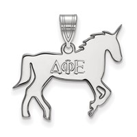 Sterling Silver Rhodium-plated LogoArt Delta Phi Epsilon Sorority Symbol Medium Pendant view 1