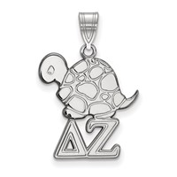Sterling Silver Rhodium-plated LogoArt Delta Zeta Sorority Symbol Medium Pendant view 1