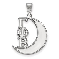 Sterling Silver Rhodium-plated LogoArt Gamma Phi Beta Sorority Symbol Medium Pendant view 1