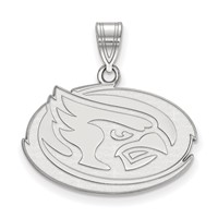 Sterling Silver Rhodium-plated LogoArt Iowa State University Cardinal Medium Pendant view 1