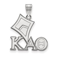 Sterling Silver Rhodium-plated LogoArt Kappa Alpha Theta Sorority Symbol Medium Pendant view 1
