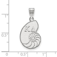 Sterling Silver Rhodium-plated LogoArt Kappa Delta Sorority Symbol Medium Pendant view 2