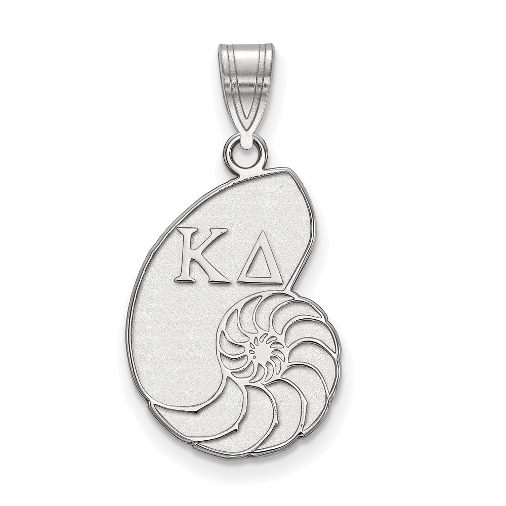 Sterling Silver Rhodium-plated LogoArt Kappa Delta Sorority Symbol Medium Pendant