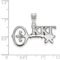 Sterling Silver Rhodium-plated LogoArt Kappa Kappa Gamma Sorority Symbol Medium Pendant view 2
