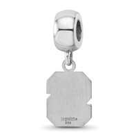Sterling Silver Rhodium-plated LogoArt North Carolina State University N-c-s Small Dangle Bead Charm view 5