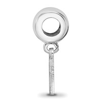 Sterling Silver Rhodium-plated LogoArt the Ohio State University Extra Small Dangle Bead Charm view 2