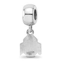 Sterling Silver Rhodium-plated LogoArt the Ohio State University Extra Small Dangle Bead Charm view 4