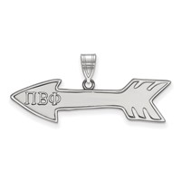 Sterling Silver Rhodium-plated LogoArt Pi Beta Phi Sorority Symbol Medium Pendant view 1