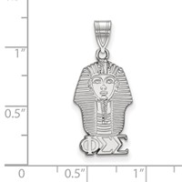 Sterling Silver Rhodium-plated LogoArt Phi Sigma Sigma Sorority Symbol Medium Pendant view 2