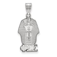 Sterling Silver Rhodium-plated LogoArt Phi Sigma Sigma Sorority Symbol Medium Pendant view 1