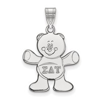 Sterling Silver Rhodium-plated LogoArt Sigma Delta Tau Sorority Symbol Medium Pendant view 1