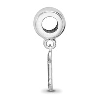 Sterling Silver Rhodium Plated Major League Baseball LogoArt Detroit Tigers Small Dangle Bead view 2