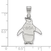 Sterling Silver Rhodium-plated LogoArt Theta Phi Alpha Sorority Symbol Medium Pendant view 2