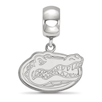 Sterling Silver Rhodium-plated LogoArt University of Florida Gator Small Dangle Bead Charm view 2