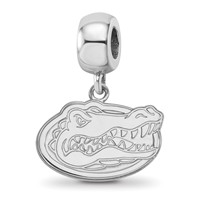 Sterling Silver Rhodium-plated LogoArt University of Florida Gator Small Dangle Bead Charm view 1