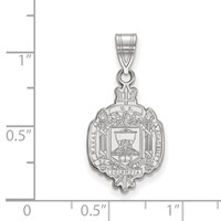 Sterling Silver Rhodium-plated LogoArt US Naval Academy Large Crest Pendant view 2