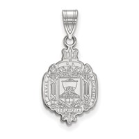 Sterling Silver Rhodium-plated LogoArt US Naval Academy Large Crest Pendant view 1