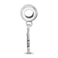 Sterling Silver Rhodium-plated LogoArt University of South Carolina Small Dangle Bead Charm view 2