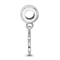 Sterling Silver Rhodium Plated Major League Baseball LogoArt New York Yankees N-y Dangle Bead view 2