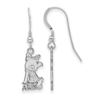 Sterling Silver Rhodium-plated LogoArt Alpha Xi Delta Sorority Symbol Small Dangle Wire Earrings view 1