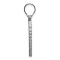 Sterling Silver Rhodium-plated LogoArt Baylor University Medium Crest Pendant view 2