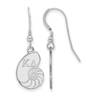Sterling Silver Rhodium-plated LogoArt Kappa Delta Sorority Symbol Small Dangle Wire Earrings view 1