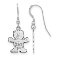 Sterling Silver Rhodium-plated LogoArt Sigma Delta Tau Sorority Symbol Small Dangle Wire Earrings view 1