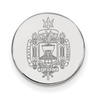 Sterling Silver Rhodium-plated LogoArt US Naval Academy Crest Lapel Pin view 1