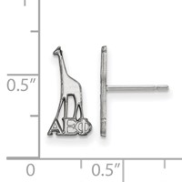 Sterling Silver Rhodium-plated LogoArt Alpha Epsilon Phi Sorority Symbol Extra Small Post Earrings view 2