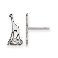 Sterling Silver Rhodium-plated LogoArt Alpha Epsilon Phi Sorority Symbol Extra Small Post Earrings view 1